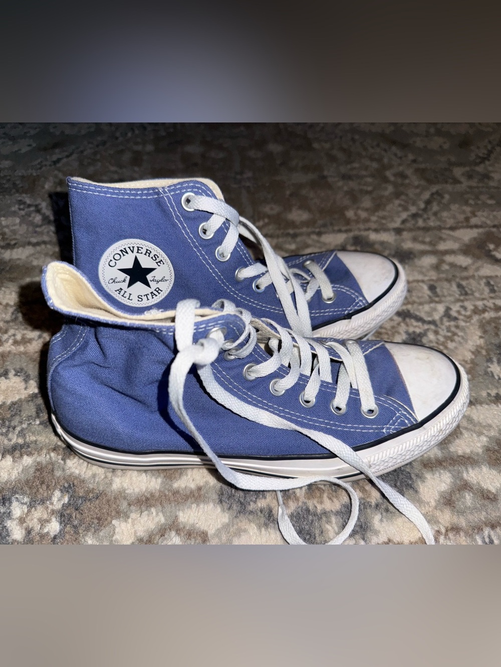 Converse All Stars blue high top shoes size 8.5